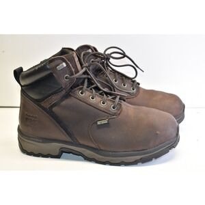 Timberland Pro Jigsaw Brown Leather Work Boots Mens Sz 9.5M ReBolt Skydex A1WT9
